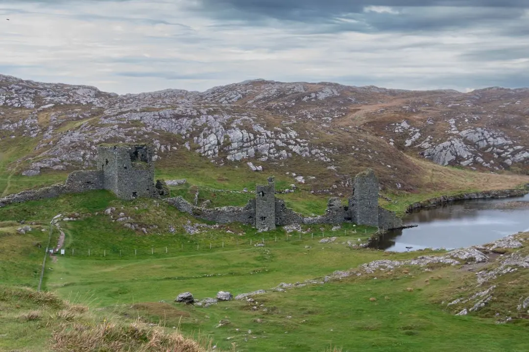 three castle head and Dun Lough artificial lake