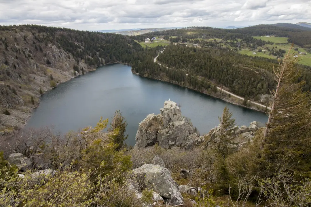 view of the white lake from the highest point